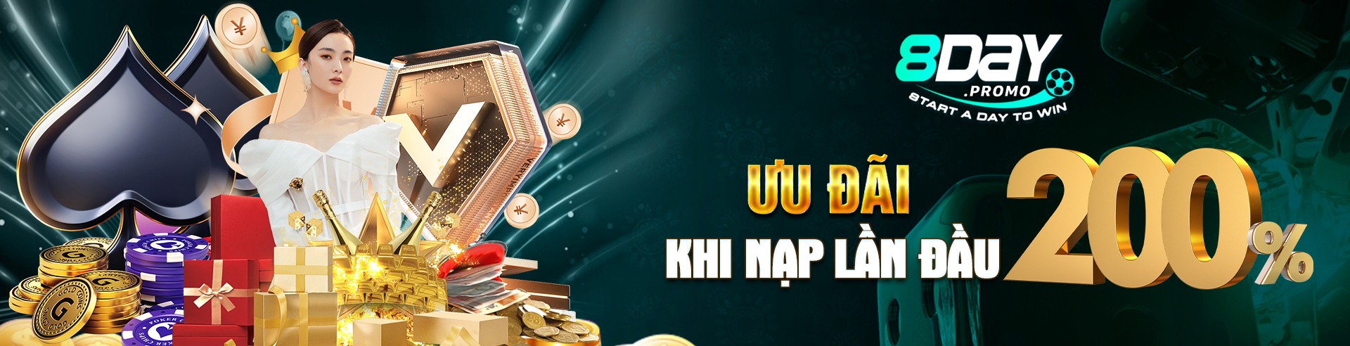 8DAY - Ưu đãi 200% khi nạp lần đầu - 8day.promo